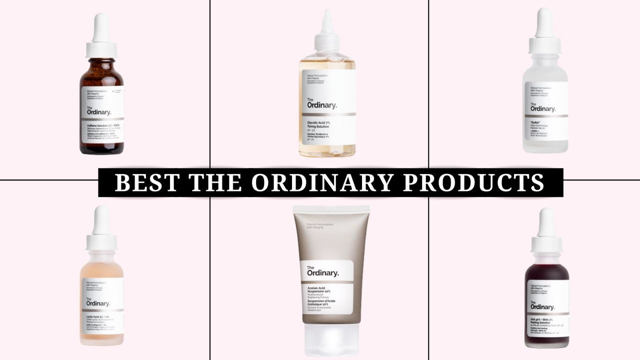 collage of the best The Ordinary products