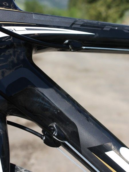 Though softer-riding and more relaxed in position, the new CR1 is still a high-tech machine complete with carbon housing stops.