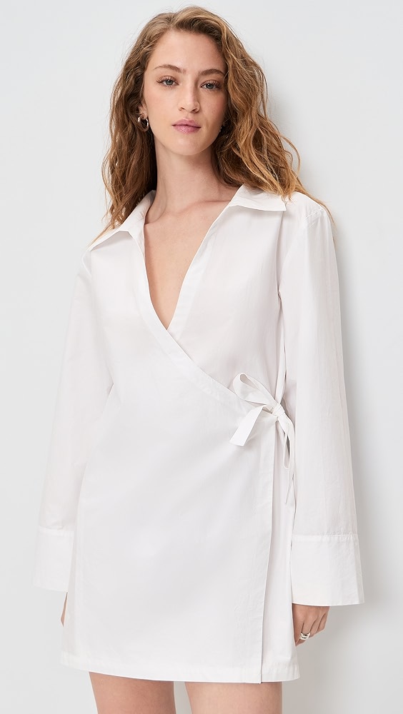 Elodie Wrap Dress - White