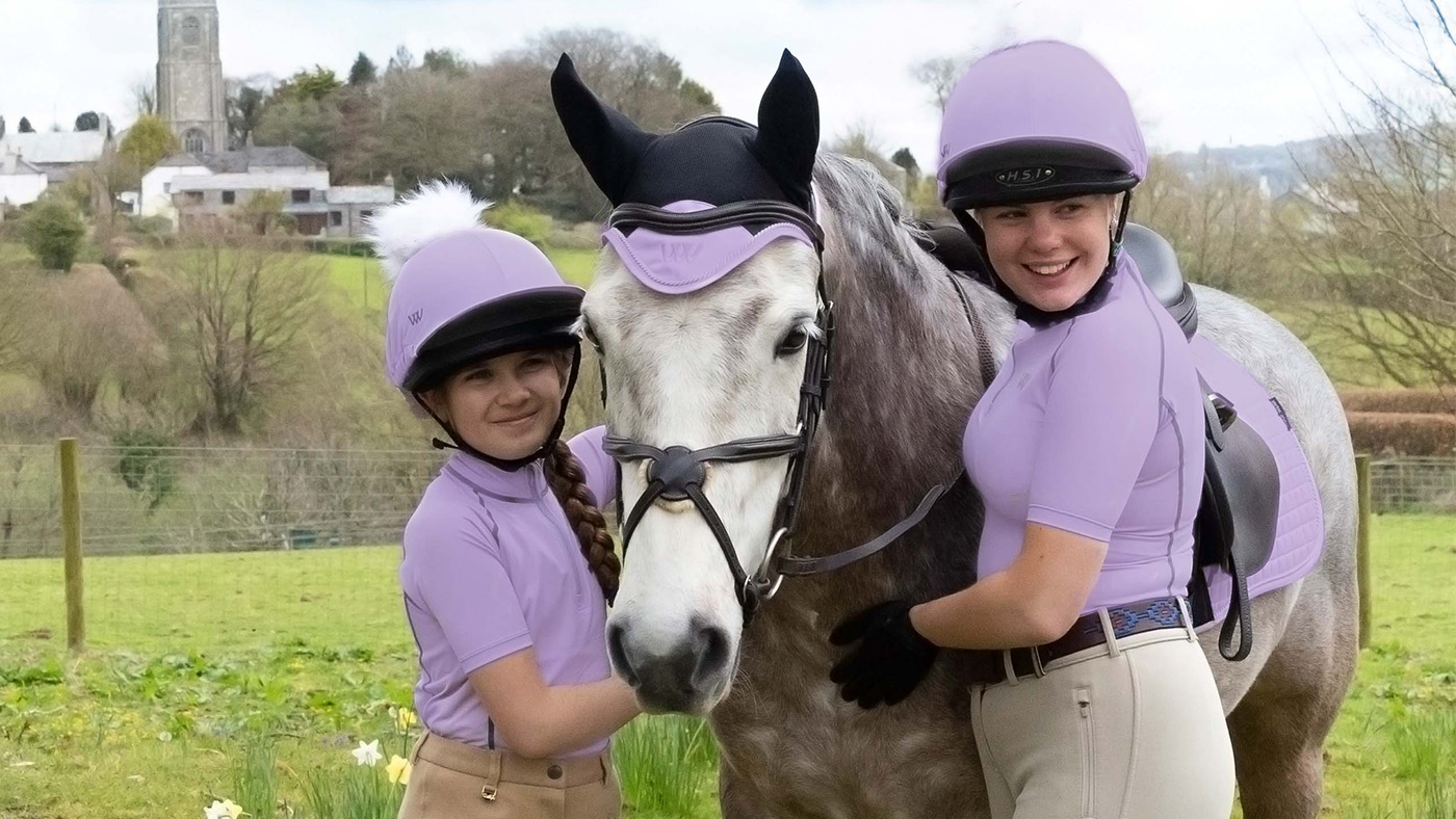 Woof Wear Young Rider Pro set in lilac