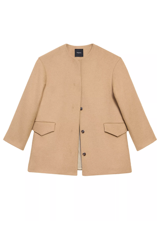 Theory Cape Back Wool Coat