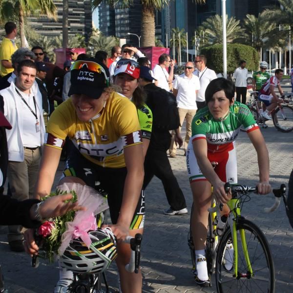 Monia Baccaille (MCipollini-Giordana) and Ellen Van Dijk (HTC-Highroad) were the day's winners.