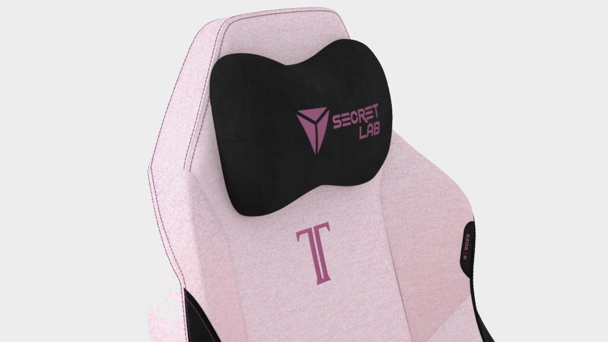 Pink gaming on sale rocker chair