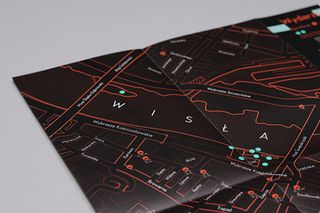 Designed by the Super Super team for the Przemiany Festival 2012, this map is both striking and functional