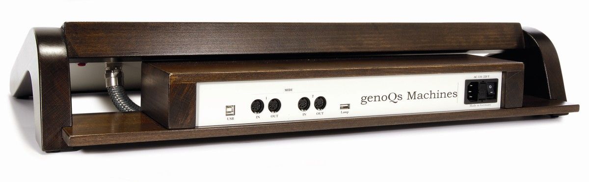 The rear panel has twin MIDI inputs and outputs.