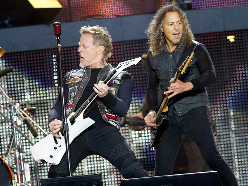 Metallica frontman James Hetfield and guitarist Kirk Hammett