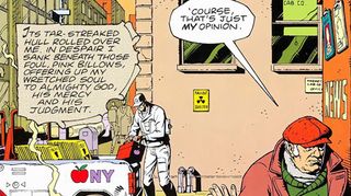 Gibbons' lettering on Watchmen (above) was honed over many years