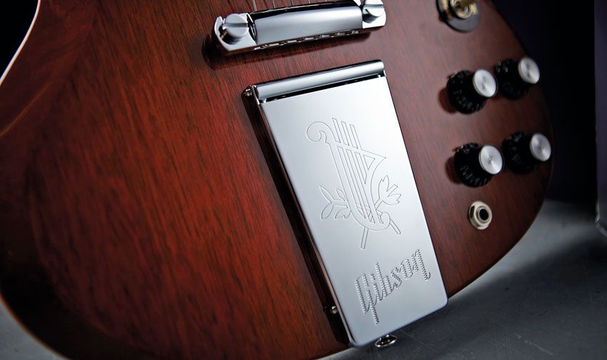 All that's left of the Deluxe Vibrola - this is a hardtail guitar!