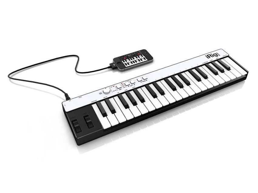 iRig Keys plugs directly into your iPhone. Click through for more shots...