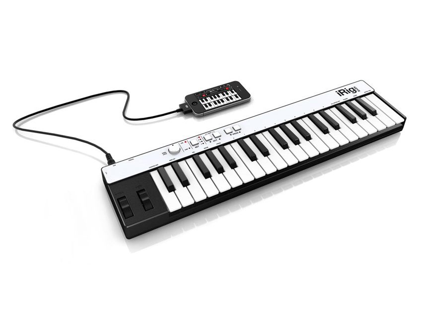 iRig Keys plugs directly into your iPhone. Click through for more shots...