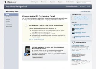 The iOS Provisioning Portal is where you select and manage development devices for your app