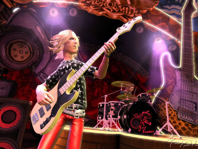 The unreal Tom Hamilton in Guitar Hero: Aerosmith.