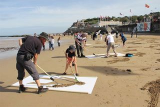 fallen soldiers sand art