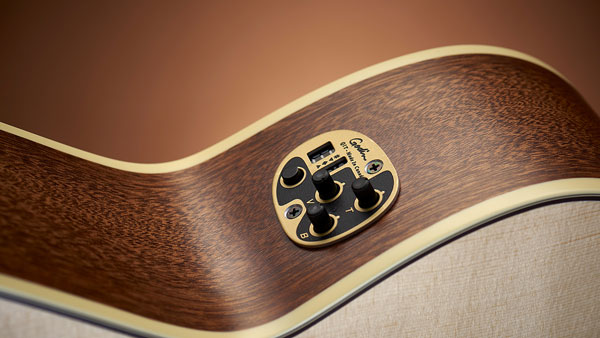 The Seagull includes Godin's Q1T system, featuring an under- saddle pickup and onboard tuner