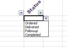 Excel Tutorial 1 - You can now sort on the order status