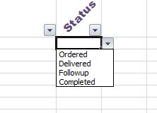 Excel Tutorial 1 - You can now sort on the order status