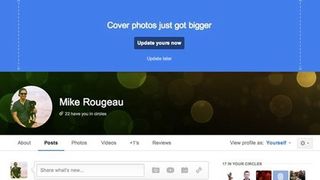 Google+ cover photo update