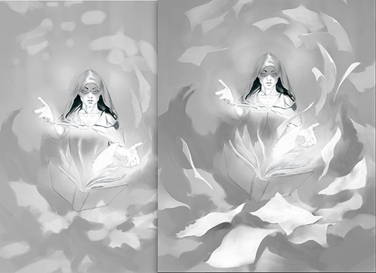 Photoshop book cover illustration
