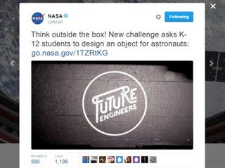 NASA using social media to get students involved in science early on.