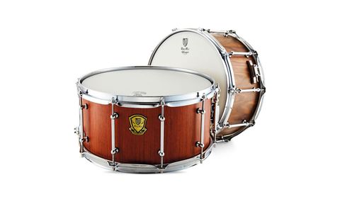 Sound-wise, this walnut snare (pictured rear) has an underlying low fundamental with plenty of body