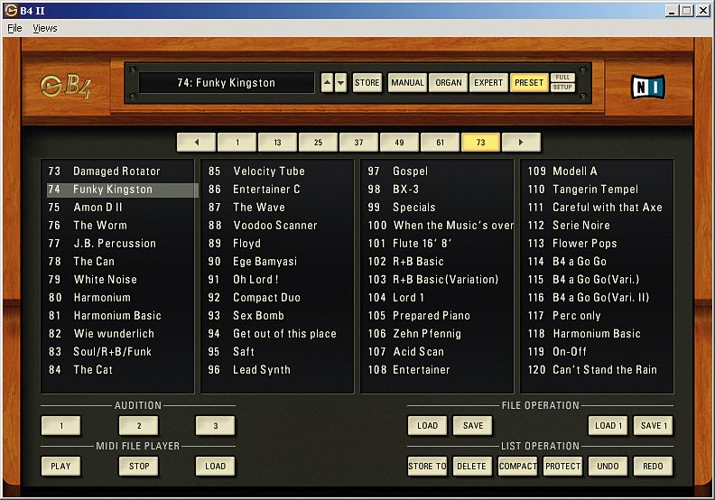 Preset selection has been made easier.