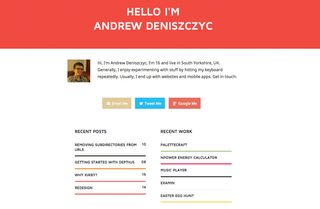 Andrew's portfolio site