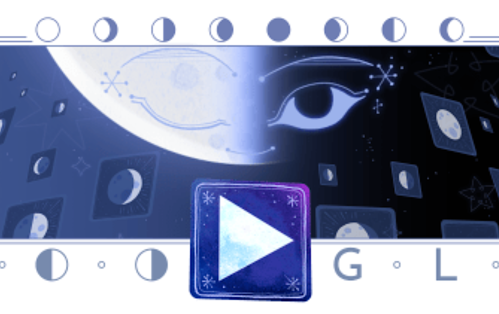 Lunar Google Doodle and card game honor October's last quarter moon | Space