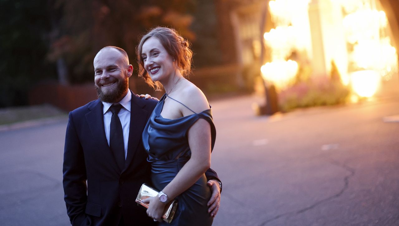 Tyrrell Hatton and wife Emily at the Ryder Cup gala dinner