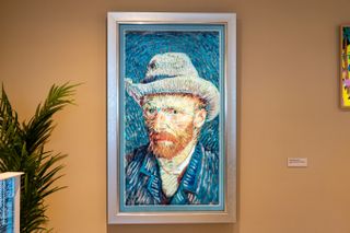 A Van Gogh piece of art on a Samsung digital display.