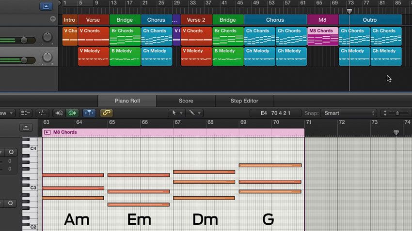 Turn a basic chord progression into an arrangement with our 9-step