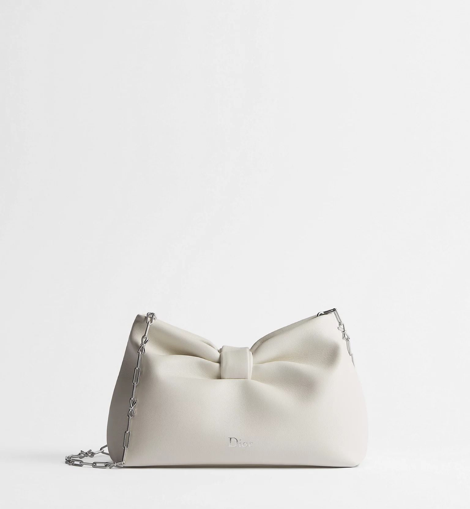 Dior, Small Dior Bow Bag in Latte Lambskin