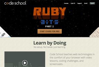 Code School's homepage is bold, attention grabbing and creatively designed