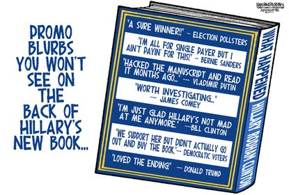 Political cartoon U.S. Clinton book