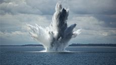 An explosion in a large body of water