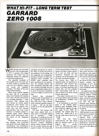 What Hi-Fi? October 1976 Garrard Zero 100S turntable test
