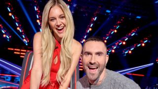 Kelsea Ballerini and Adam Levine on The Voice Season 27.