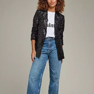 Freemans Black Sequin Blazer