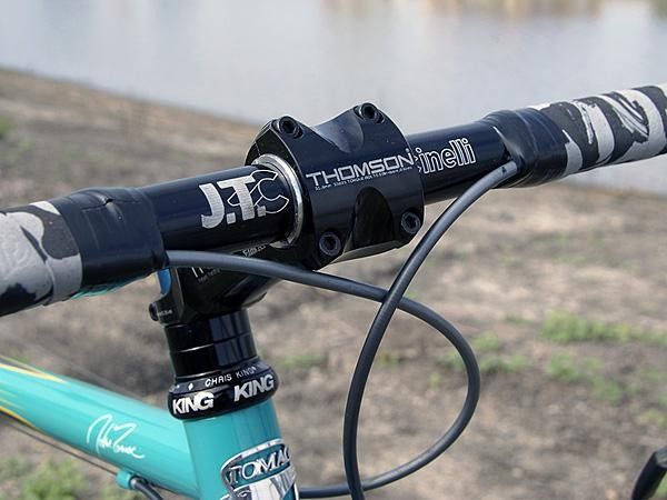 According to Joel Smith of Tomac Bicycles, the bar was sourced out of someone's personal stash in Germany.