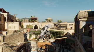 Walking across a rope in Assassin's Creed Mirage