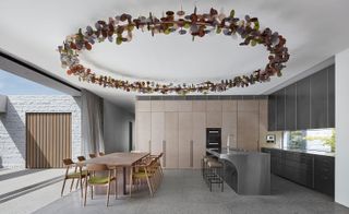 Kitchen area with dining table