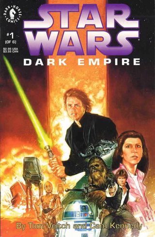 The cover of Star Wars: Dark Empire from Dark Horse comics in 1995.