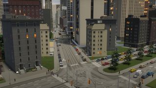 A busy city street from City: Skylines 2