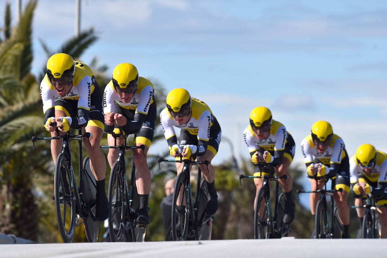 LottoNl-Jumbo in the team time trial in Tirreno-Adriatico