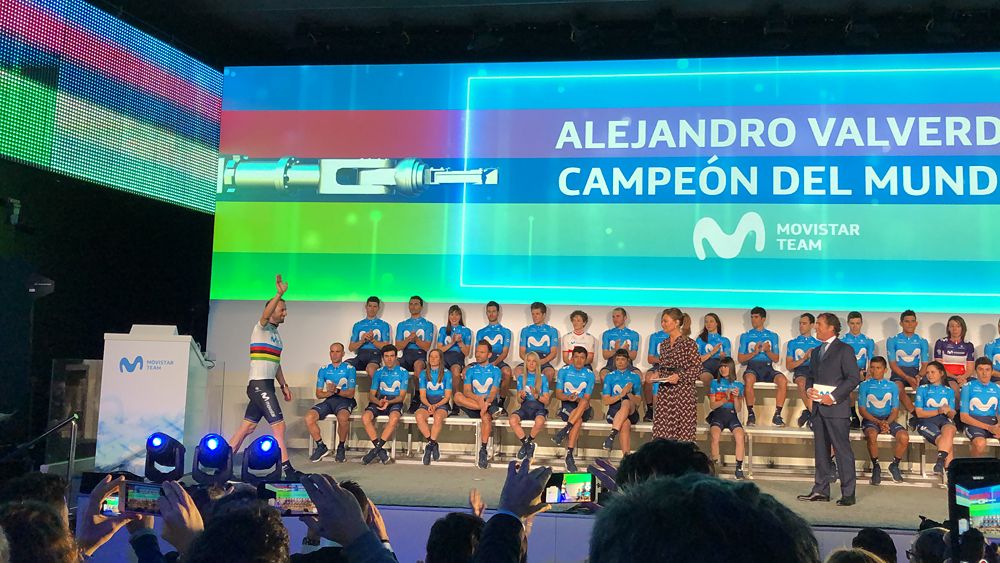 Movistar present 2019 men's and women's teams in Madrid - 37 riders in total on stage