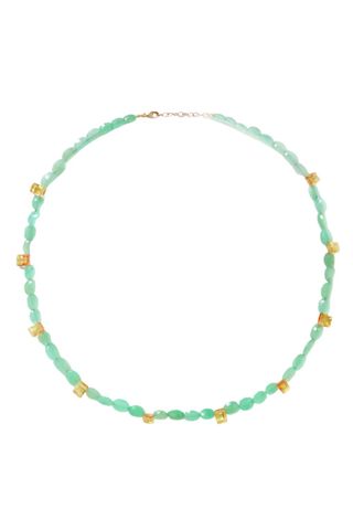 Jia Jia Gold, chrysoprase and citrine necklace