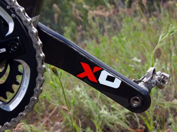 SRAM kicked off the crankarm graphics trend with its Red road group and continues to extend it with X.0.