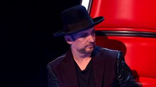 Boy George is not amused by Paloma Faith on The Voice