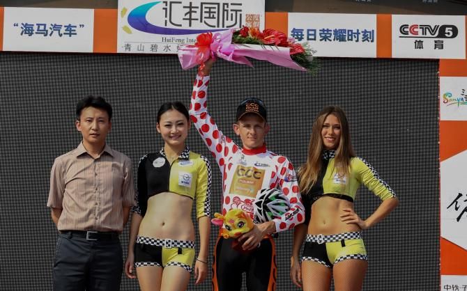 Mateusz Taciak in the KOM jersey