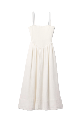 Gap , Crinkle Gauze Mixed Media Maxi Dress (Was $90) 