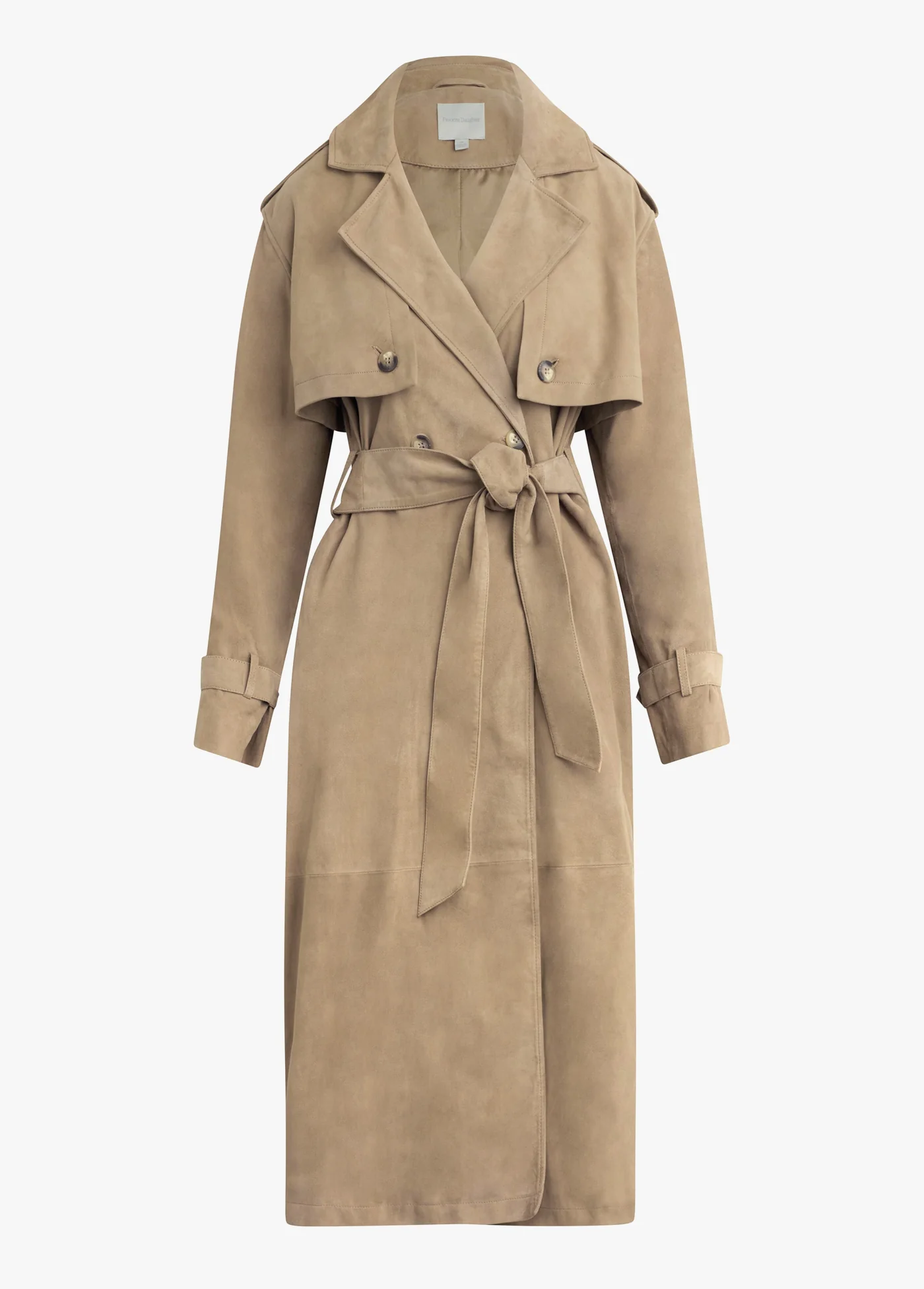 favorite daughter tan suede trench coat